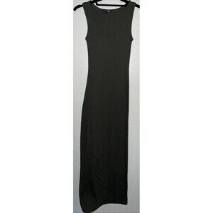 Fashion Nova Ribbed Bodycon Dress Women Sz Small Olive Green